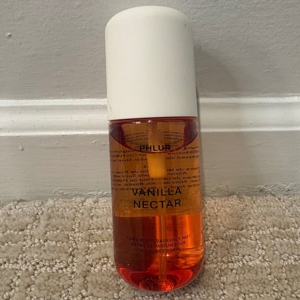 Phlur Vanilla Nectar Hair & Body Fragrance Mist Unisex 3oz Orange Gourmand Spray